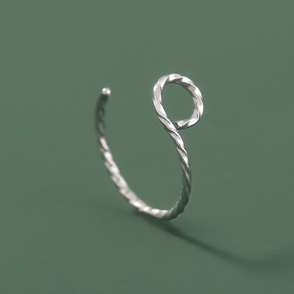 Fashion Nose Ring Twisted Wire C-type Hook Nose Stainless Steel Nose Nail display picture 5