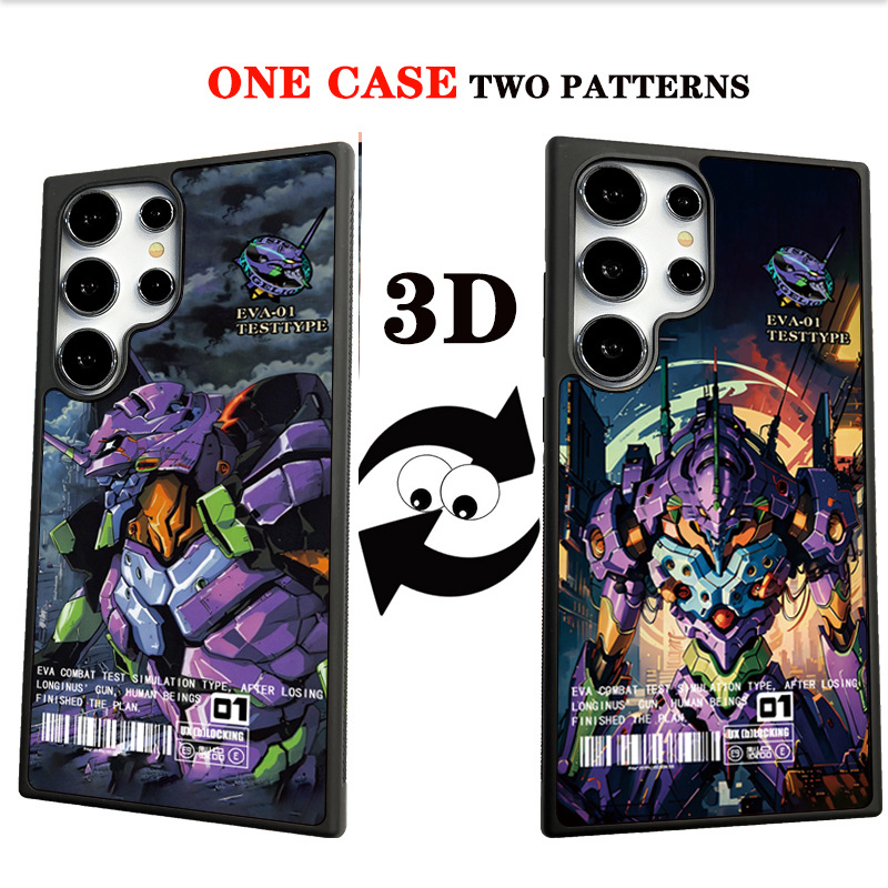 Eva initial Samsung S24Ultra phone case S23plus purple robot S25 cartoon s22 suitable tide