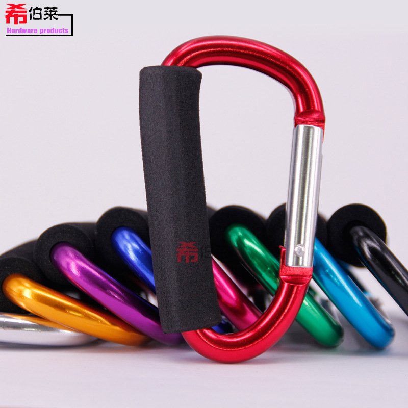 eve sponge 10mm * 100mmD type aluminum alloy carabiner vegetable lifter roller skating shoe buckle