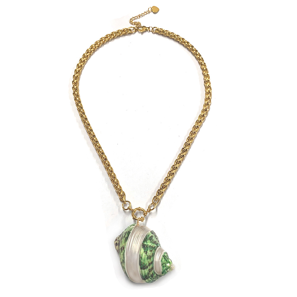 Holiday, Daily Occasion Casual Beach Shell Shell Titanium Steel Wholesale Pendant Necklace