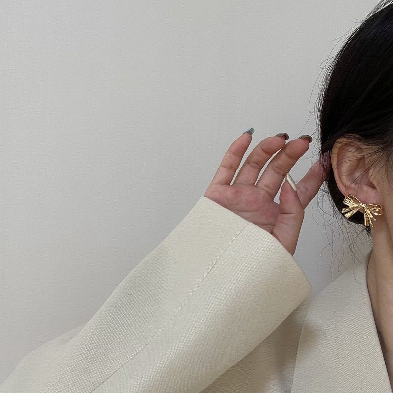 Plating Design Bow Knot Plating Alloy No Inlaid Earrings Ear Studs