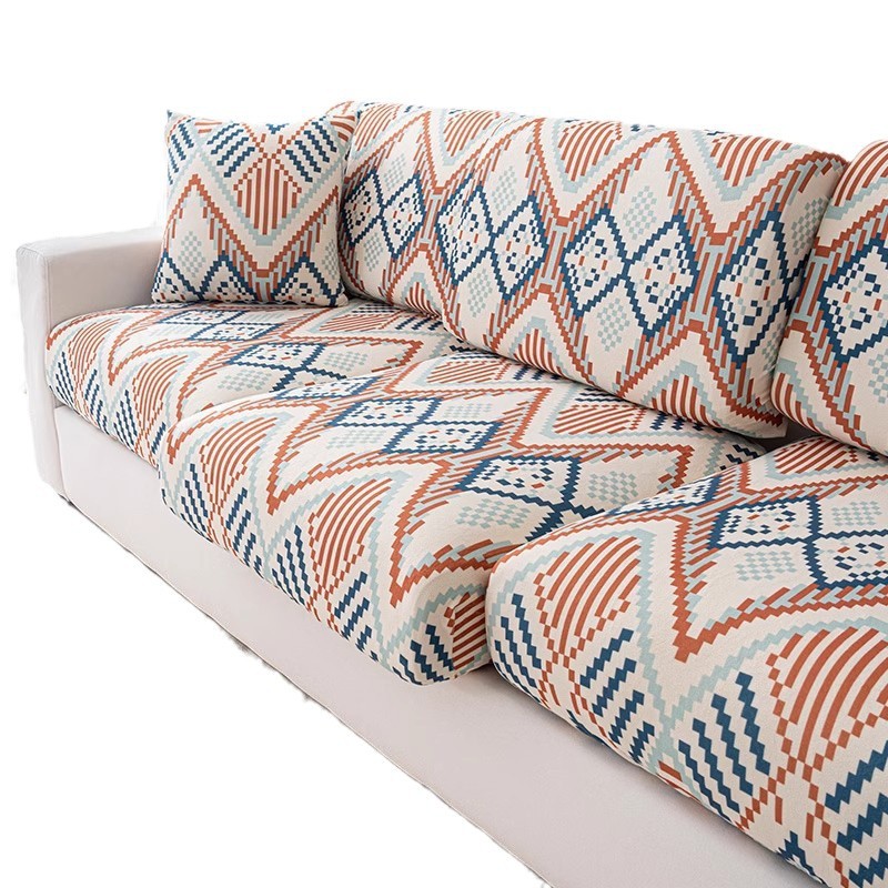 Bohemia viento elástico arena todo incluido cubierta de cabello antideslizante cuatro estaciones general cubierta de respaldo nuevo sofá cojín de asiento