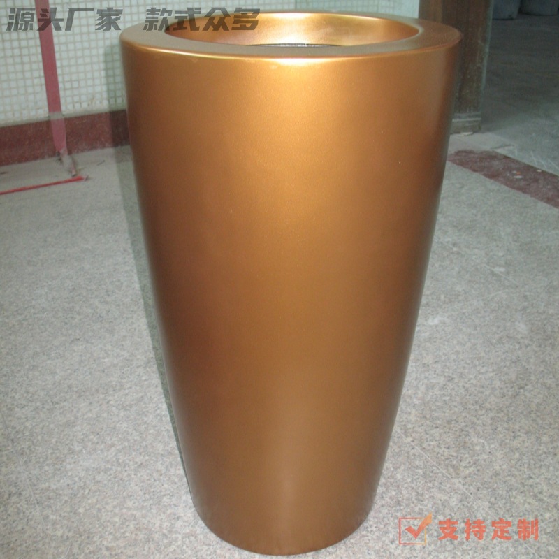 FRP redondo maceta de flores combinada centro comercial hotel interior al aire libre vasijas de flores decoración maceta de flores vasijas de flores