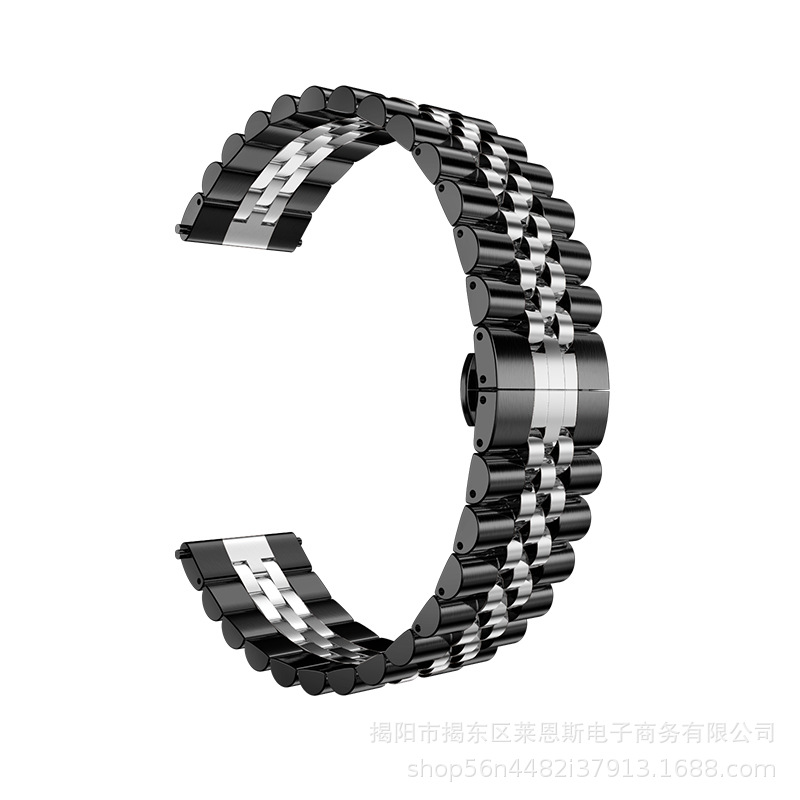 Adecuado para applewatch Apple Correa nuevo trabajo vaca anillo cinco cuentas de acero inoxidable metal Samsung Huawei