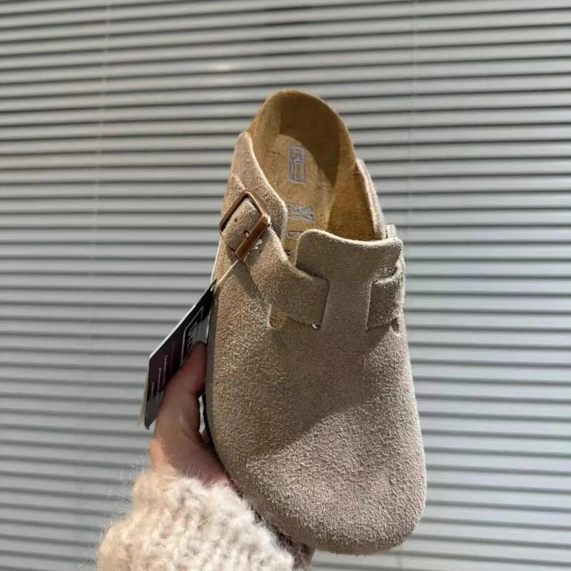 Birkenstock Shoes Genuine Leather Cork Sole Lazy Toe Half Drag Birkenstock Sandals for Men and Women Casual Retro Birkenstock Slippers