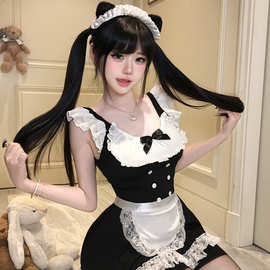 情趣内衣性感露背蕾丝日系小女仆装角色扮演制服睡裙免脱套装2685