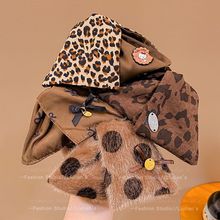 复古豹纹蝴蝶三角抓夹女波点毛绒鲨鱼夹2025新款大号盘发秋冬发饰