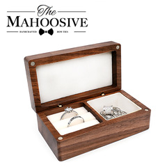 Wooden jewelry box storage box small exquisite Valentine's Day high-end gift earrings ring necklace ring portable jewelry box