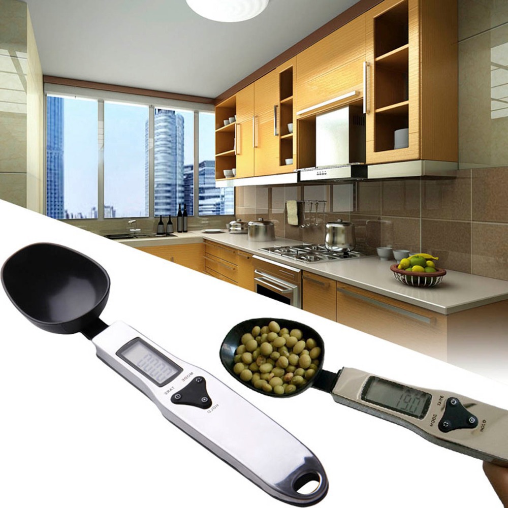 number Measuring spoon Kitchen Scale Measuring spoon Spoon coffee Baking Scales Medicine ladle scale 500g0.1