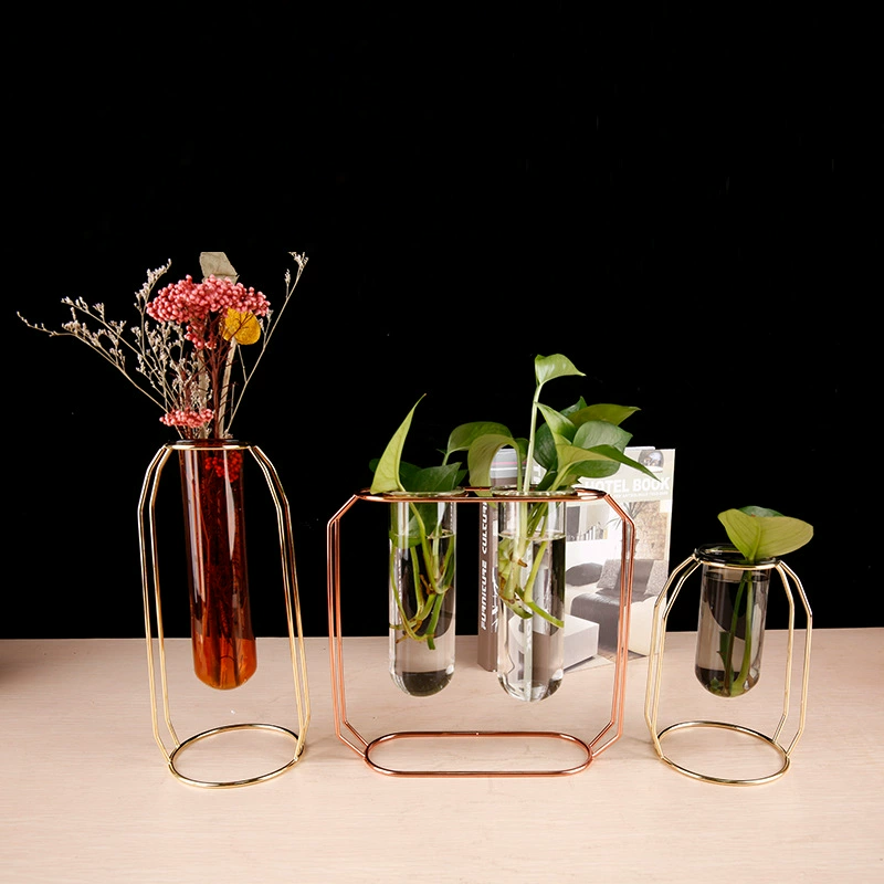 Metal transparent glass modern creative decorations, simple and elegant design