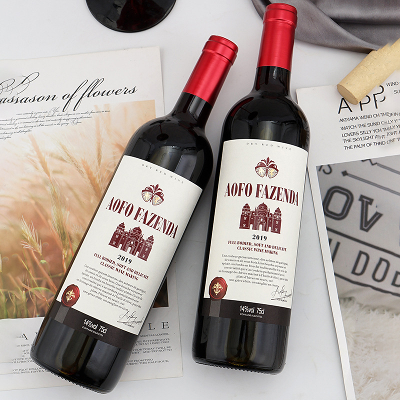 騰暉酒水廠家批發代發法國14度乾紅葡萄酒750ml直播團購紅酒批發