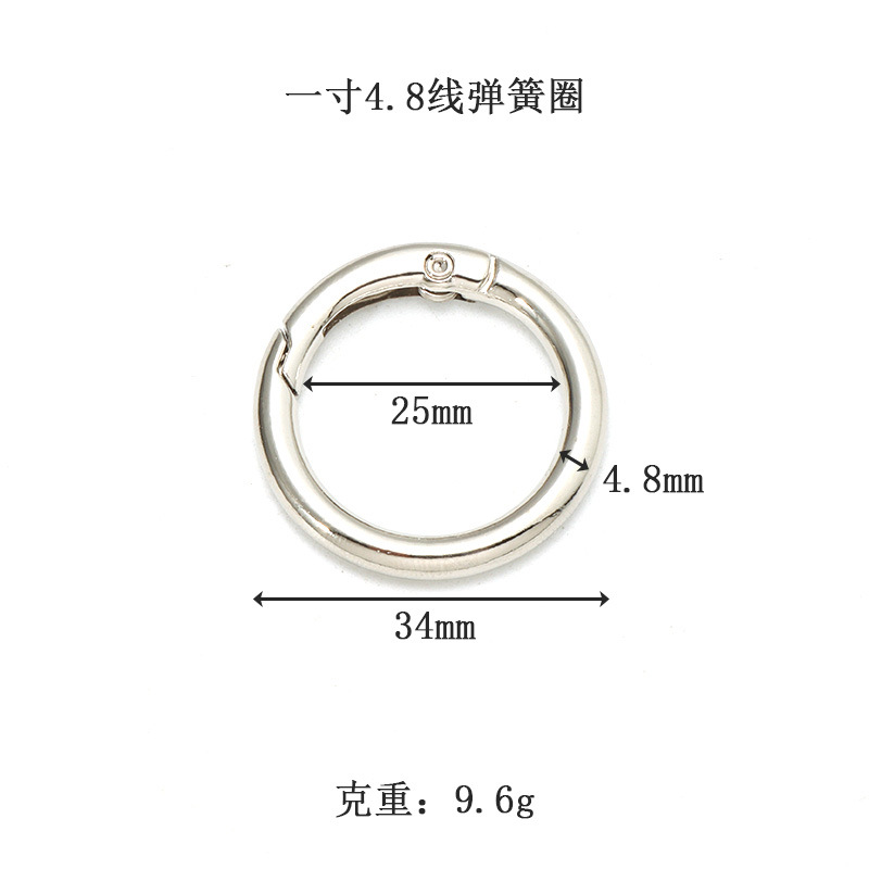 Accesorios de hardware para equipaje de hebillas de resorte de aleación de zinc en stock con hebillas de anillo abiertas