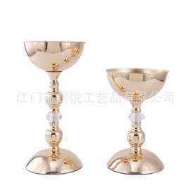 现代简约水晶婚庆道具花器家居客厅烛台摆件饰品