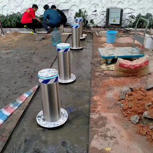 Fully Automatic Hydraulic Adjustable Column Ground Pile Electric Telescopic Road Pile School Resistance Roadblock Lifting Pile