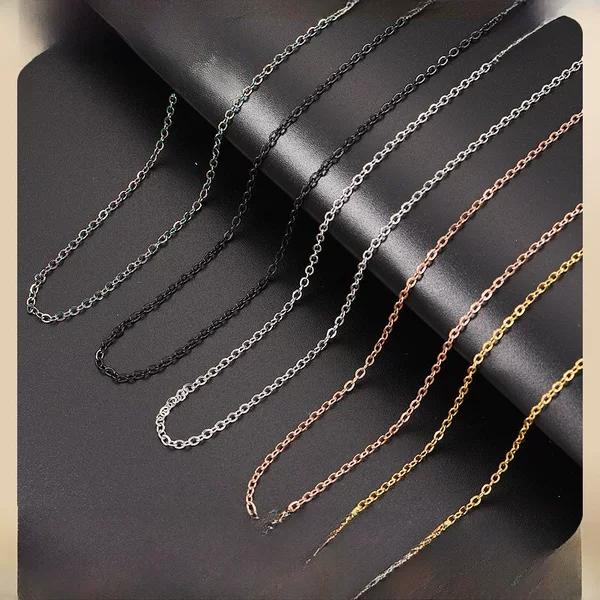 Hot sale stainless steel furnace vacuum plating 18K real gold O cross chain jewelry accessories DIY Necklace Necklace