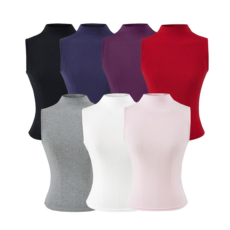 Trendy Versatile Half-High Collar Faux Cashmere Sleeveless Vest for Women, Slim-Fit Basic Style, Stretchy and Slimming, Stylish Top Trendy Versatile Half-High Collar Faux Cashmere Sleeveless Vest for Women, Slim-Fit Basic Style, Stretchy and Slimming, Stylish Top