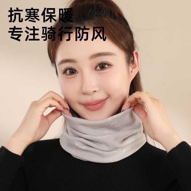 2025秋冬新款上新保暖脖套围巾防风印花德绒护颈围脖冬季户外骑行|undefined