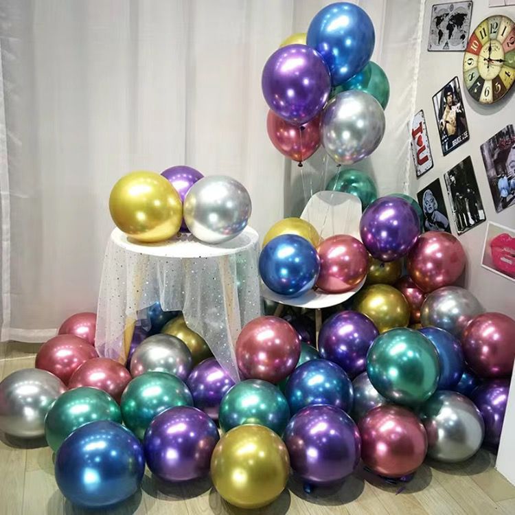 Shuian Metal Latex Balloons 5-Inch 10-Inch 12inch 18inch Wedding Party Decoration Arrangement Wholesale Balloons
