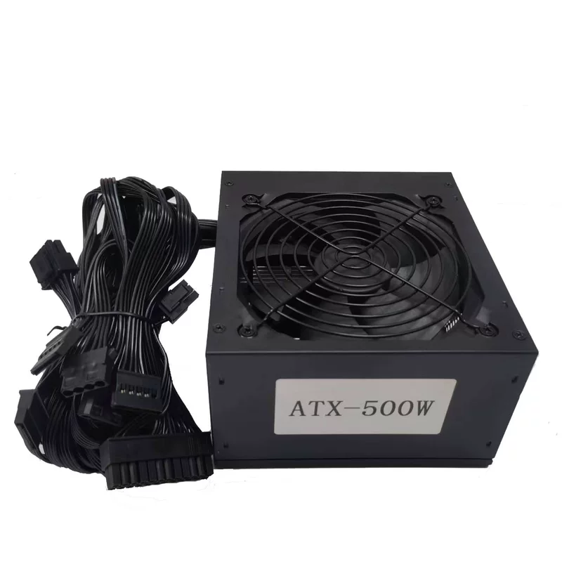 ATX блок питания компьютера 500W с вентилятором 12см, поддержка COMPUTER PC POWER