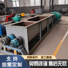 双轴粉尘加湿搅拌机 粉煤灰矿渣搅拌设备 干湿粉双轴螺旋搅拌机