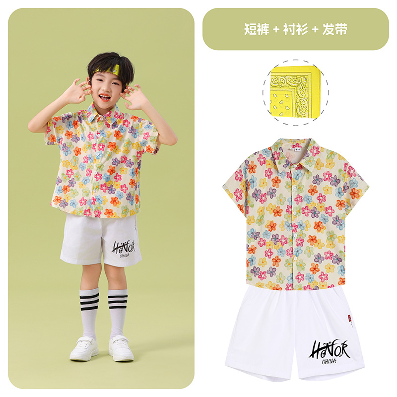 Shorts, shirt, headband