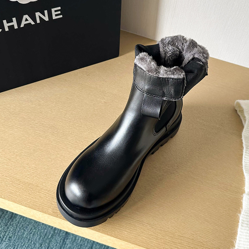 Short gray snow boots Velvet