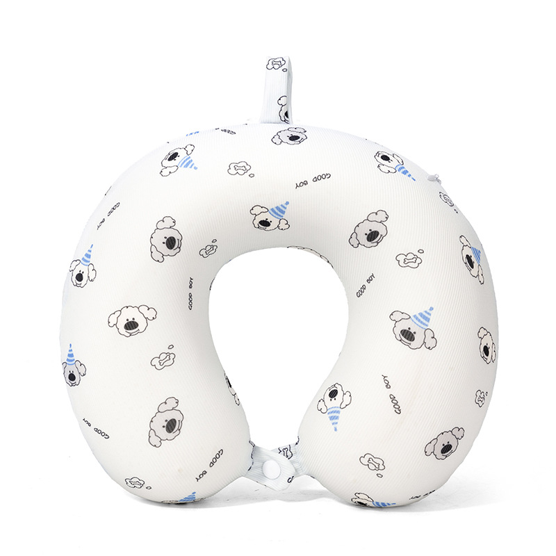 Verano helado sensación fría protección de cuello almohada en forma de U portátil almacenable memoria almohada de cuello de algodón almohada de avión almohada al por mayor existencias