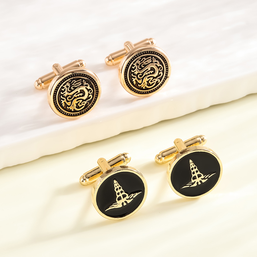 gemelli rotondi drago alta qualità gemelli camicia modello retrò francese_voghion.com