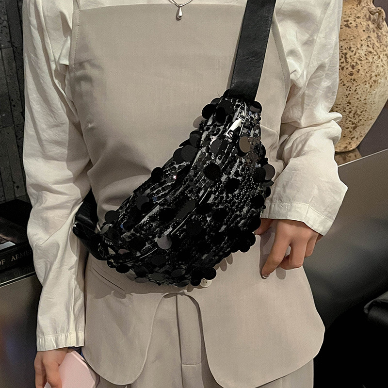 2026 nueva moda moda simple bolso de mujer nicho textura sequilla de banda ancha bolso de bolsas de bolsas de hombro de aire extranjero