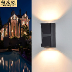 屋外防水双頭 LED ウォールランプ ABS プラスチック防雨防塵バルコニーテラス外壁廊下通路照明