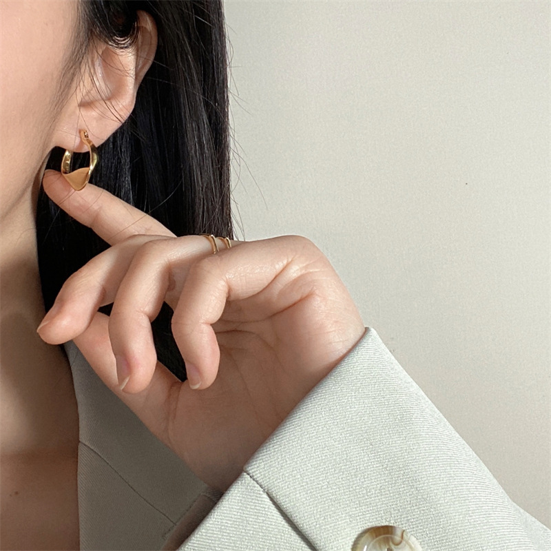 Elegant Geometric Copper Plating Earrings 1 Pair