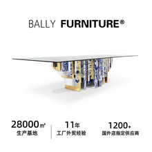 luxury heritage dining table tempered glass ������մɲ���