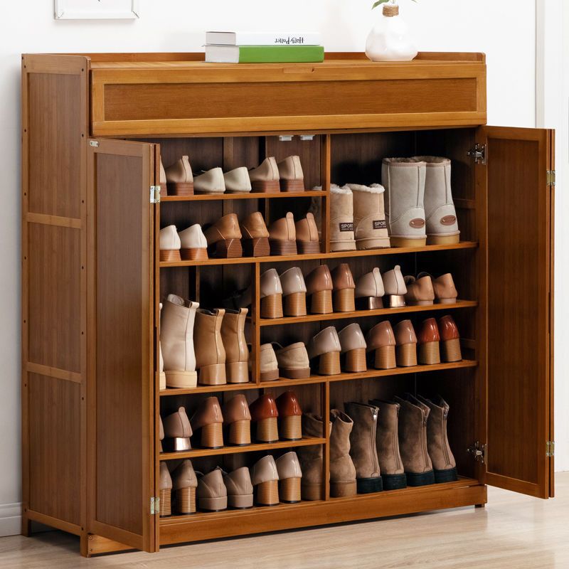 Shoe Cabinet Simple Multi-Layer Shoe Shelf Storage Rack Furniture Dust-Proof Door Entrance Rental House Economical Storage Home