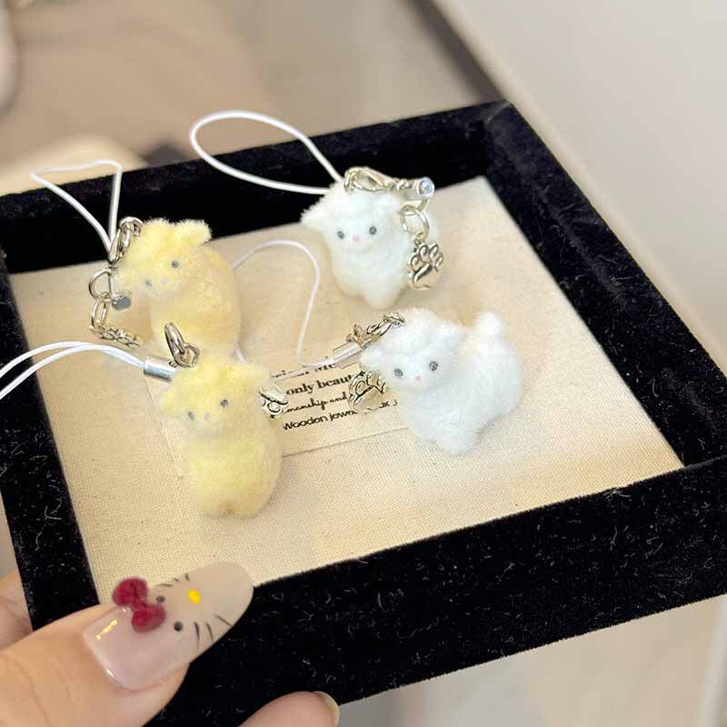 かわいいアルパカ携帯電話ロープイン甘い学生携帯電話チェーンカップル親友ギフトスクールバッグペンダント装飾小物|undefined