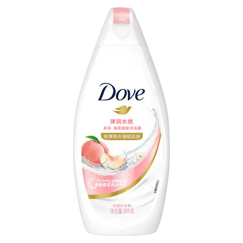 Dove Shower Gel, Moisturizing and Tender, 300g, Deeply Moisturizing, Fragrant Foam, Easy to Rinse, Long-Lasting Fragrance, Suitable for Both Men and Women