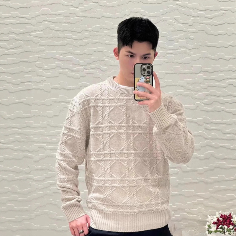 Ceiling Version in Stock High-Quality D Brand New Ribbed Knit Sweater Loose Fit Unisex