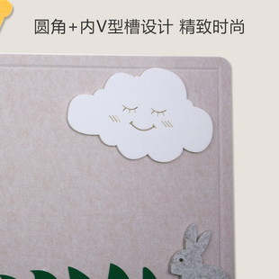 J80 Bulletin Board Decoration Kindergarten Background Wall Display Sticky Cork Self Message Board Punched Felt Board Photo G3