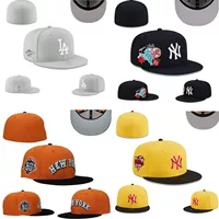 Внешняя торговля MLB Classic бейсбол плоский карниз шляпа Американская спортивная лига закрытая шляпа модный размер плоская крышка трансграничная