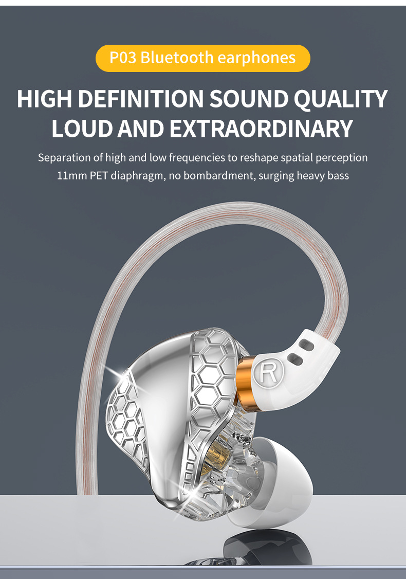 Export Heavy Bass Over-Ear Wired Headphones Metal Noise Cancelling In-Ear Sports Music Ear Hook Style_voghion.com