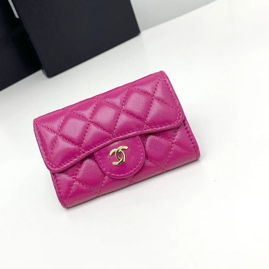 Картхолдер (в стиле Chanel) натуральная кожа, классический маленький клатч, 11,5×7 см