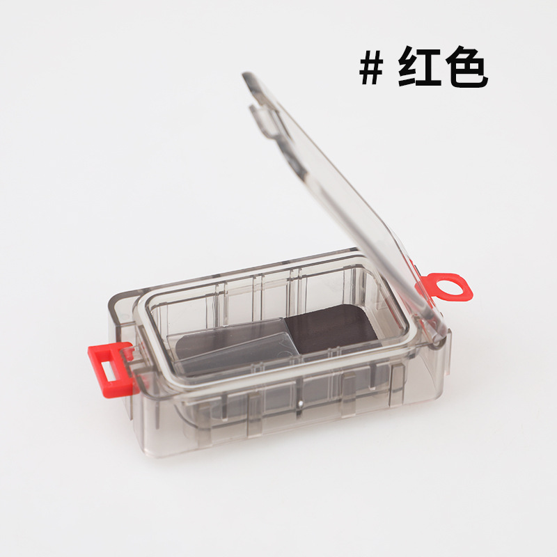 Black through + red buckle