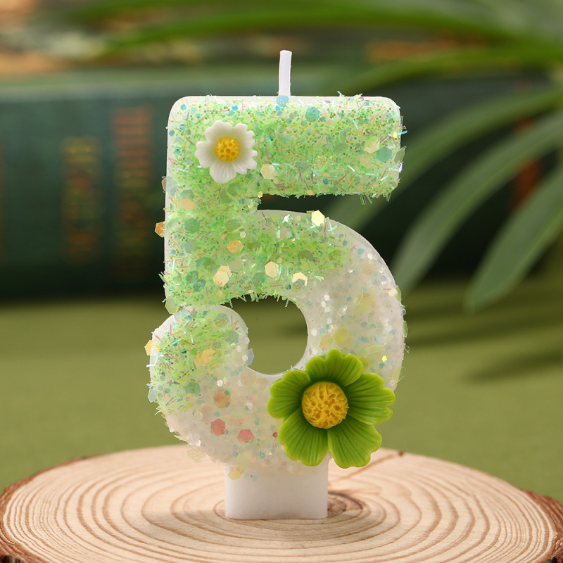 森系小雏菊生日蜡烛创意小清新数字蜡烛周岁满月派对蛋糕装饰蜡烛|undefined