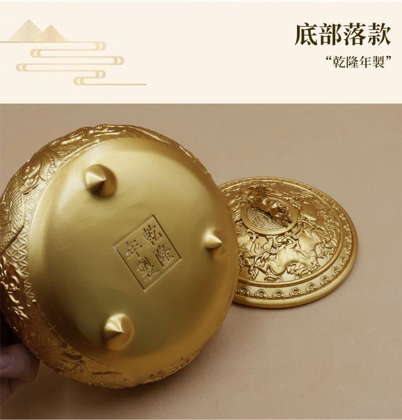Brass Car Anti-Fly Ash Tea Ashtray Home Living Room Hotel Table Coffee Table Office Desk Classy Copper Ashtray
