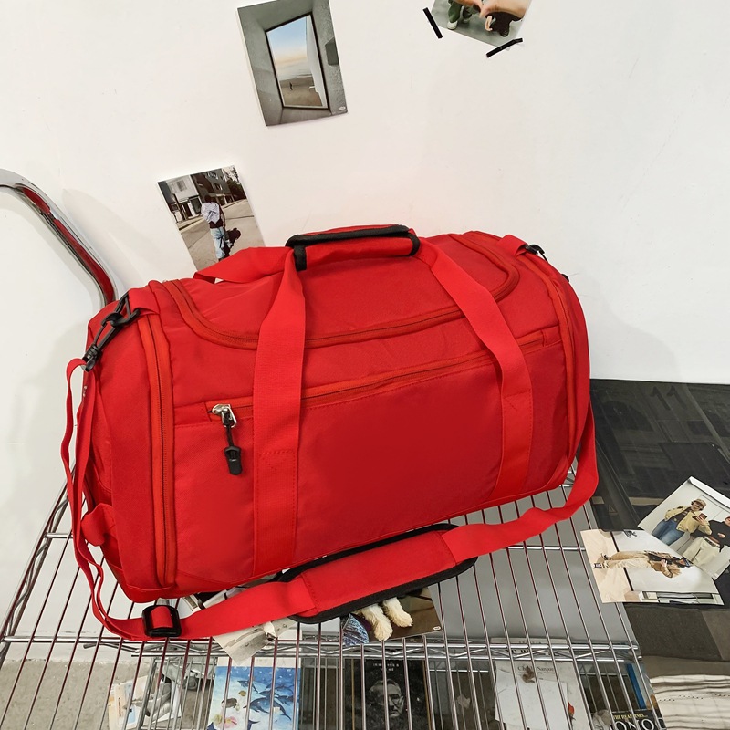 Bolsa de viaje portátil con almacenamiento de zapatos independiente, bolsa deportiva de ocio de gran capacidad para hombres, bolsa de ropa de cama inclinada ligera para mujeres