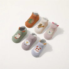 6双装春夏立体卡通船袜小童宝宝小耳朵防滑地板袜