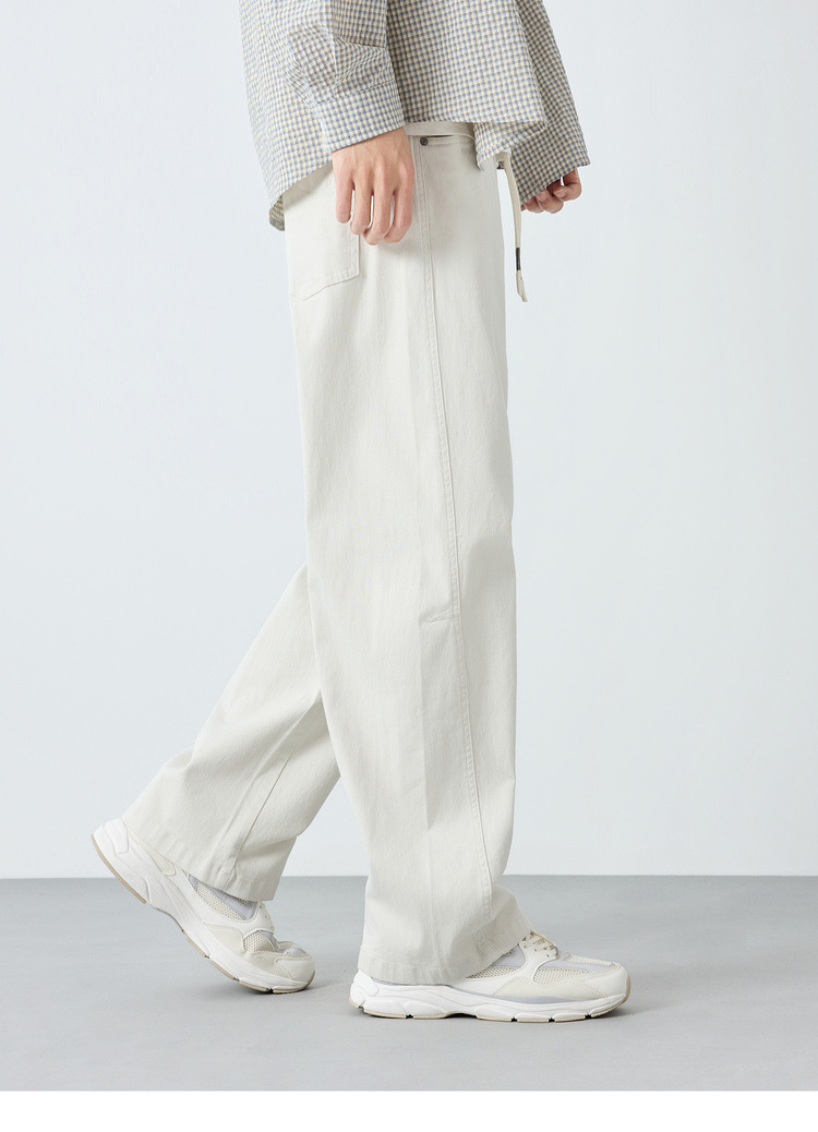 Quần dài nam ống rộng phong cách Mỹ casual — đen chi tiết 15