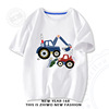 Summer clothing, children's cotton cartoon short sleeve T-shirt, long-sleeve for boys for leisure, wholesale, loose fit