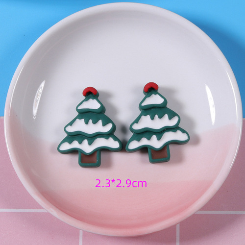 2pcs DIY handmade crafts Santa Claus Gift Resin hairpin Jewelry Accessories DIY handmade material mobile phone case cup nail art beauty patch 