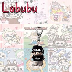 Labubu ラブブリトルシープキーホルダーかわいい漫画アクリルパーソナライズされたスクールバッグペンダントキーホルダーギフト