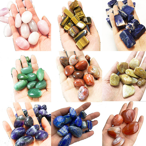 Wholesale large grain crystal polished gravel powder amethyst tiger eye stone aventurine crystal crafts home decoration